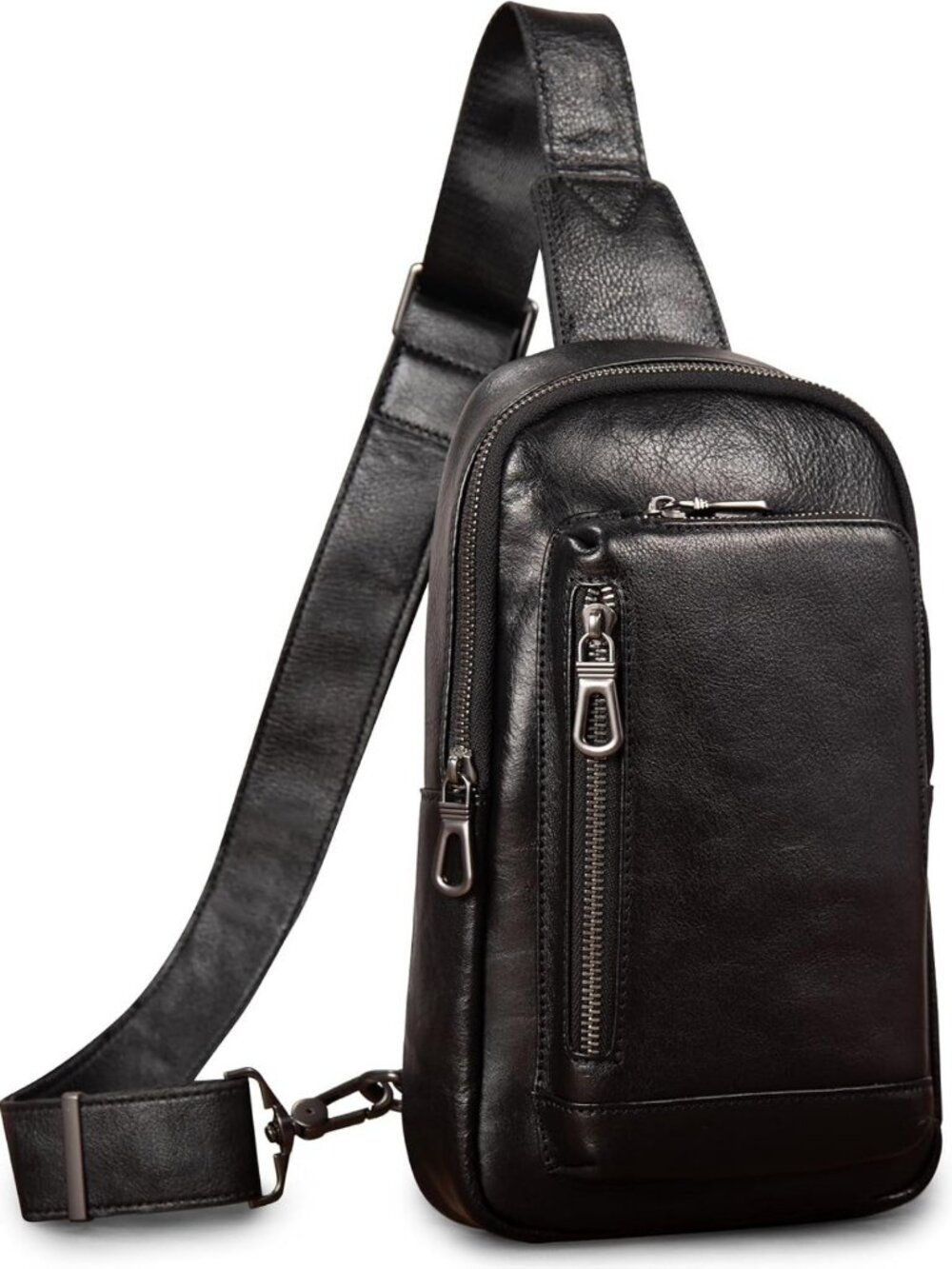 Stylish Genuine Leather Crossbody Sling Bag for Men & Women - Versatile